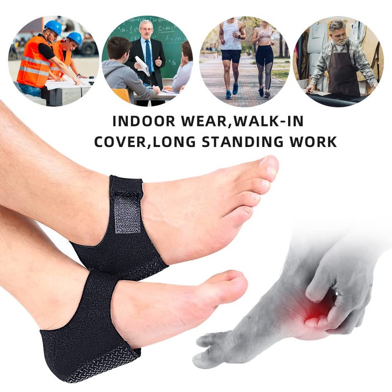 Vaceci Gel Heel Cups for Plantar Fasciitis Tendinitis-Anti Slip Heel