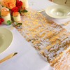 Bloss Gold Table Runners, Sequin Glitter Foil Metallic Table Runners,