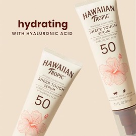 Hawaiian Tropic Sheer Touch Body Serum SPF 50, 3.3 oz | Hyaluronic Acid Serum, Sunscreen Serum, Hydrating Serum, Travel Size Sunscreen, SPF 50, 3.3 oz