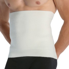 Easy8 - (White, S Abdominal Belt, Kidney Warmer, Wool and Cotton, Back Warmer, Kidney Belt, Belly Band, Women, Unisex, Thermal, Elastic