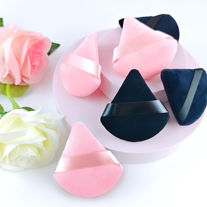 6PCS Triangle Powder Puff,Face Soft Powder Puffs Makeup Sponge Setting