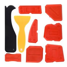 EYVRPAU Set of 9 Silicone Scrapers, Joint Smoother, Acrylic and Silicone Scraper, Joint Scraper, Silicone Joint Scraper, Joint Spatula for Various Surfaces, Acrylic and Resin, With Cutting Knife