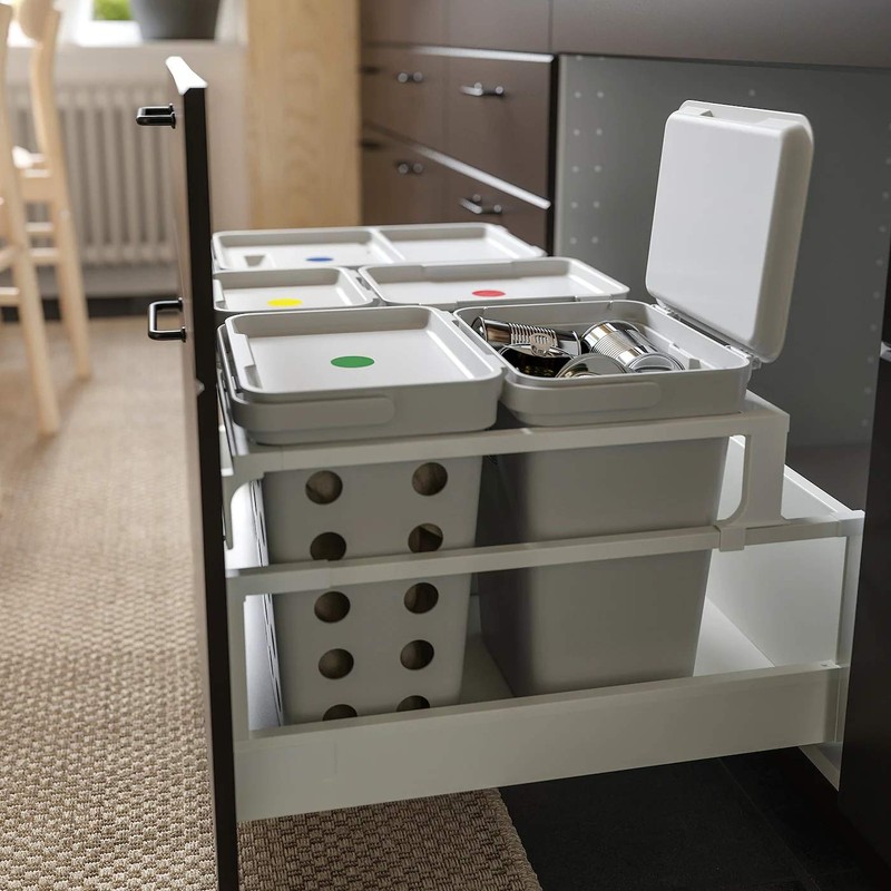 My- Stylo Collection Waste Bin Light Grey 10 Litre