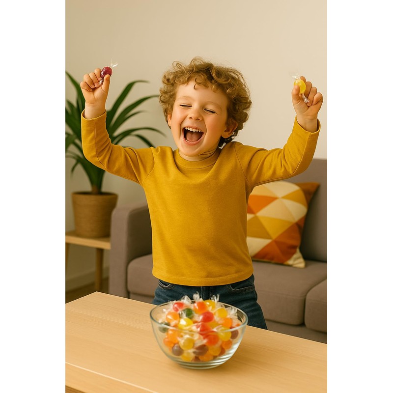 Assorted Fruit Buttons – Classic Hard Candy in a Rainbow