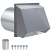 10 Inch Hooded Wall Vent Exhaust with Screen and Damper,Outdoor