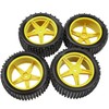 4Pack HIRCQOO OD 88mm/3.46" Front & Rear Rubber Plastic Wheel