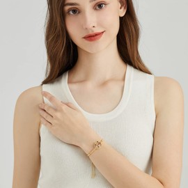 Tree of Life Bracelet for Women 18k Gold Plated Cute Tree of Life Charm Bracelet Tree of Life Jewelry for Women Teen Girls