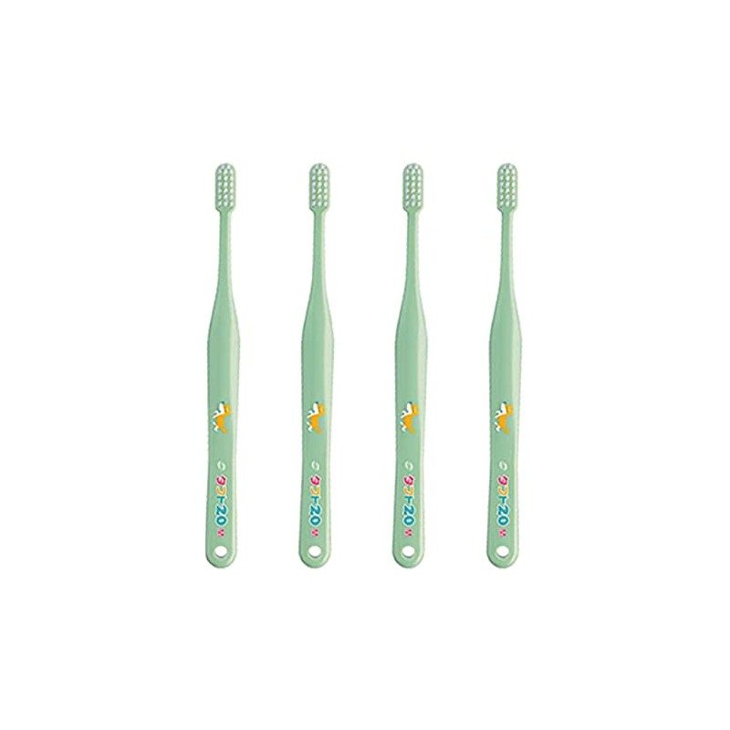【子どもの歯の生え変わり用の歯ブラシ】オーラルケア [5本]タフト20 PS(プレミアムソフト)グリーン