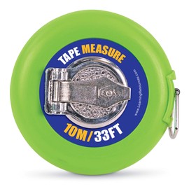 Learning Resources Wind-Up Tape 10 Meters/33 Feet, Early Math Skills, Easy Wind-Up Tape Measure, Construction Play, Ages 5+, Multi (LER0365)