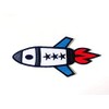 Rocket Shuttle Space Ship Cute Cartoon Logo Applique Embroidered Sew