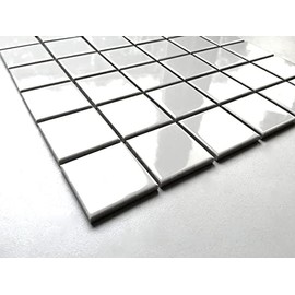 2x2 Glossy Arctic White Ceramic Wall Tile (10 SQFT Sheets Pack)