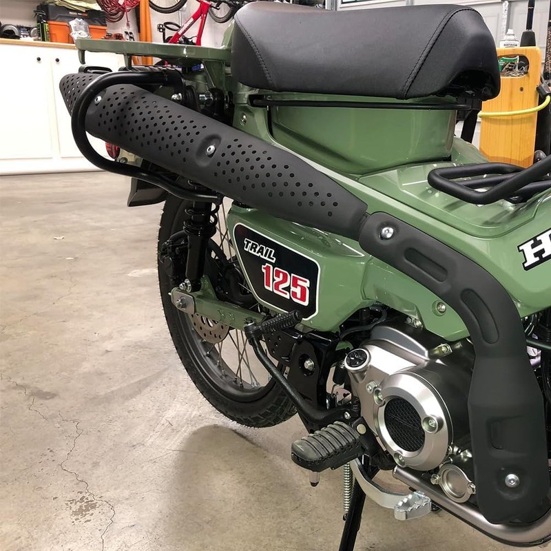 FENGYEMOTO Black Exhaust Crash Bar Guard Compatible with 2019-UP Honda