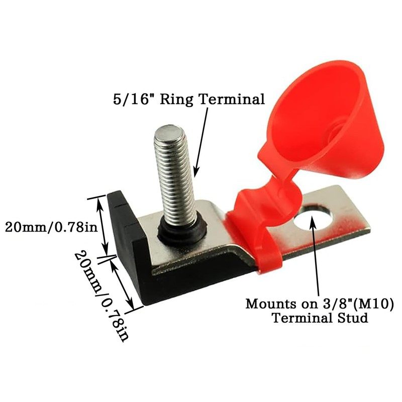 BOJACK MRBF 50A, 58V DC Terminal Fuse Block - Single