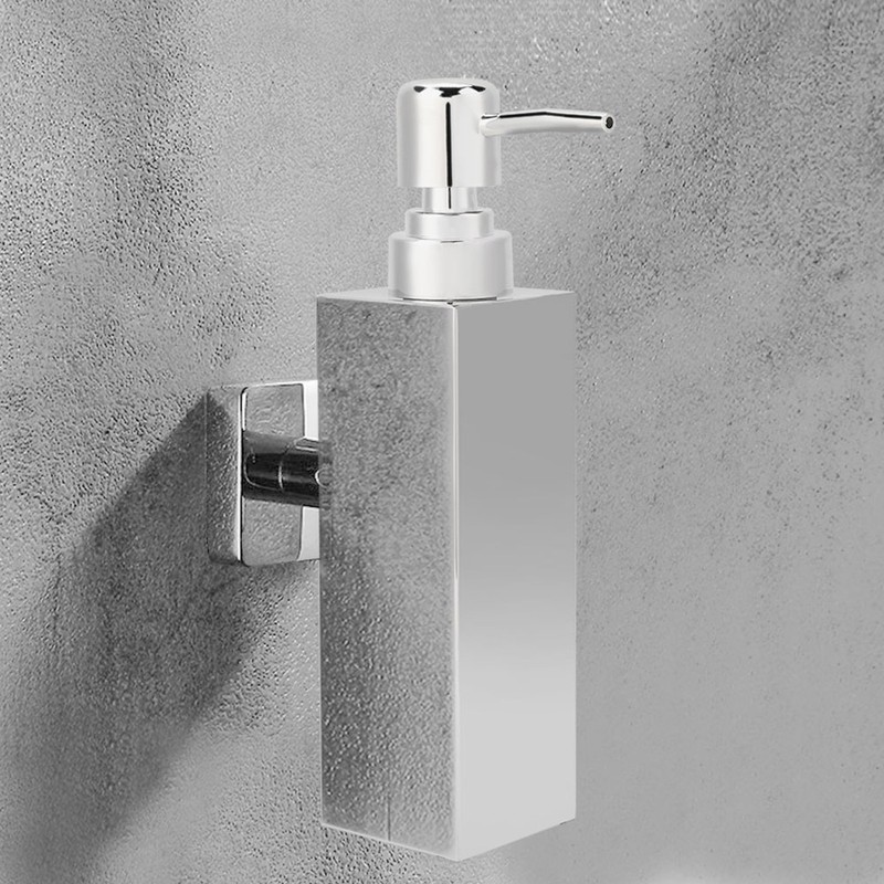Wall Mounted Stainless Steel Square Manual Hand Liquid Soap Lotion