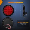 Nilight 4Inch Round Trailer Tail Light with flush Mount Grommets