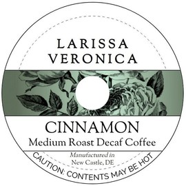 Cinnamon Medium Roast Decaf Coffee (Single Serve K-Cup Pods) (Gourmet, Naturally Flavored, Whole Coffee Beans) (12 pods, ZIN: 572137)