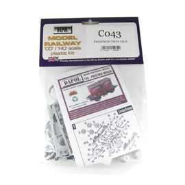Dapol Model Railway Twin Silo Wagon Plastic Kit - OO Scale 1/76