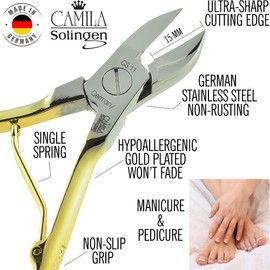 Camila Solingen CS11 Professional 4" Nail Nipper/Clipper for Manicure and Pedicure from Solingen Germany
