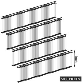 Grosun 5000 Pieces Standard Tagging Fasteners Standard Tag Pins Plastic Regular Garment Clothing Price Tag Label Standard Tagging Barbs (Black, 1 Inch)