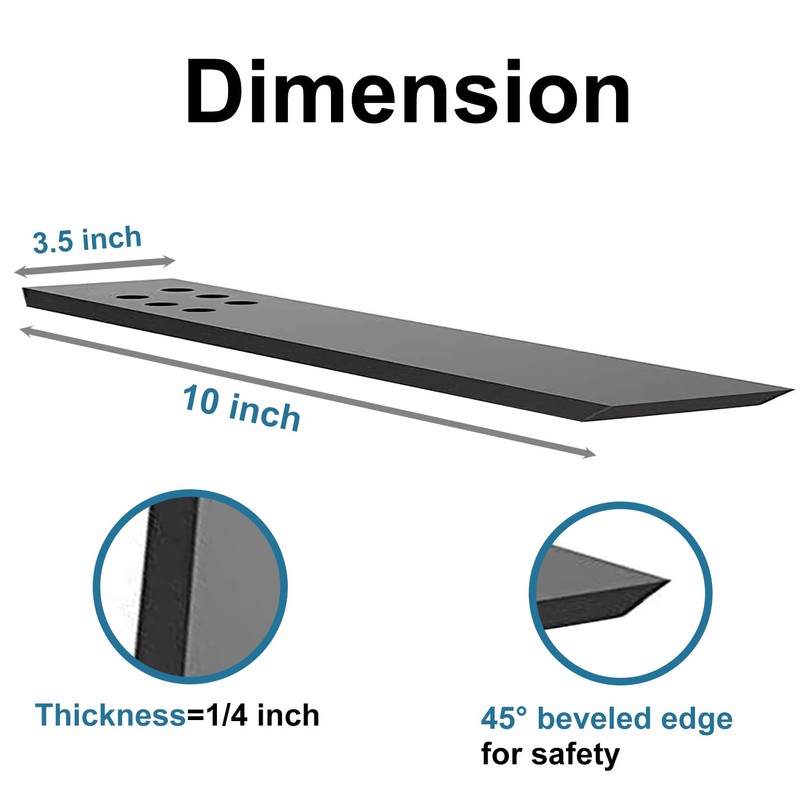 Countertop Support Bracket Heavy Duty 4 Pack Black 10" LX3.5