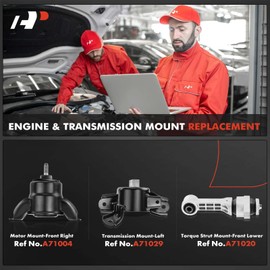 A-Premium 3PCS Engine Motor and Transmission Mount Set Compatible with Hyundai Accent 2012-2017, Elantra 2011-2016, Elantra Coupe 2014, Veloster & Kia Forte, Forte Koup, Rio, Automatic Transmission