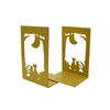 Enyuwlcm Metal Book End for Shelves Decorative Bookends with Nonskid