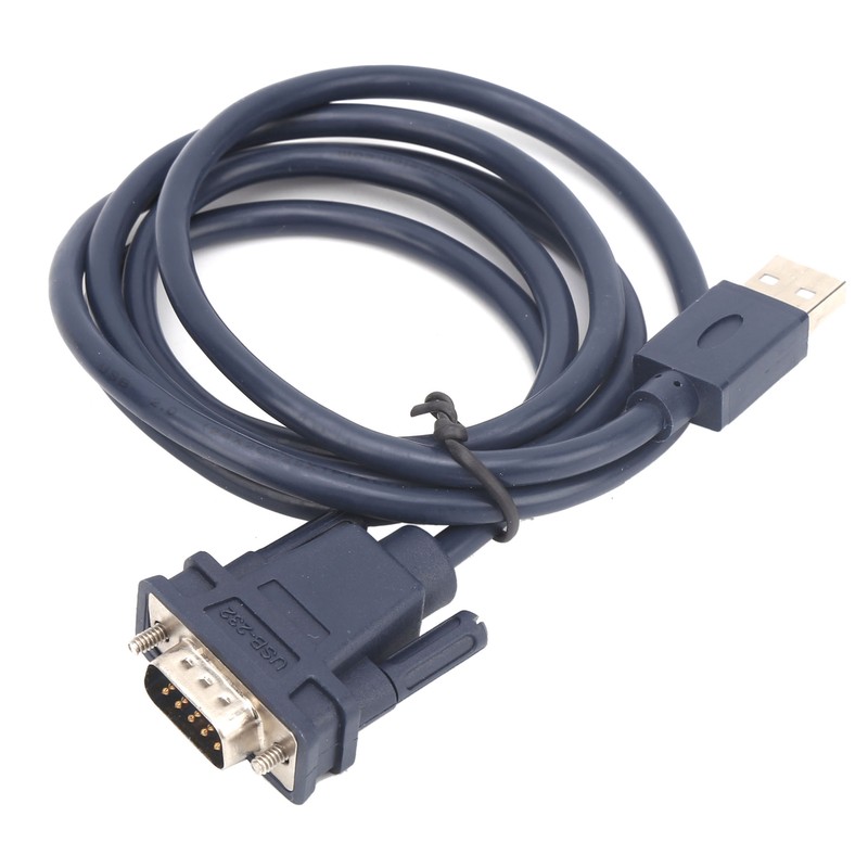 USB to RS232 Serial Cable Black Industrial Grade 9Pin Computer