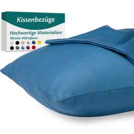 Set of 2 Cushion Covers, 40 x 80 cm, Microfibre, Premium, Decoration for Bed/Sofa, Super Soft, Resistant, Hypoallergenic Fabric, Anti-Dust Mites, Breathable, with Concealed Zip, Fully Washable