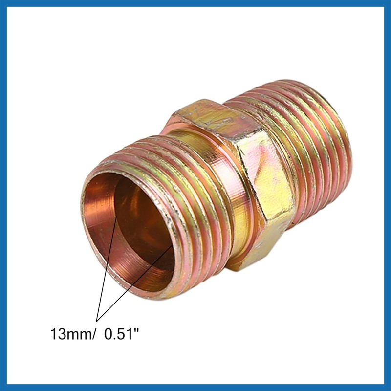 A ABSOPRO 2pcs 3/8" NPT Pipe to M18x1.5mm Oil Hose