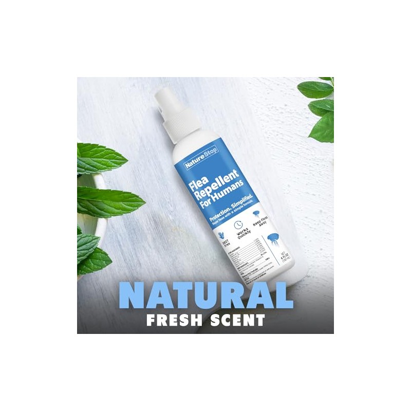 Flea Repellent Spray for Humans, DEET-Free Insect Repellent for Skin