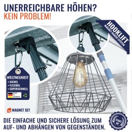 Hooklift - Magnet set the innovative magnetic hook system for a safe, flexible and quick hanging of objects on metal surfaces - no ladder necessary! The ideal gift!