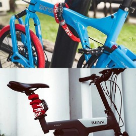 ULAC Bicycle Chain Lock Key Dial Lock Cable Lock Bike Lock Wire Lock High Cut Resistance Cable Lock Anti-Theft Heavy Duty 4 Digit PIN