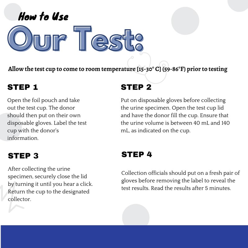 16 Panel Drug Test Cups, with FYL, KRA, ETG and
