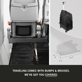 Kenneth Cole REACTION 17" Polyester Dual Compartment 4-Wheel Laptop Backpack, Black