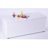 Basicwise Wooden Storage Organizing Toy Box, White