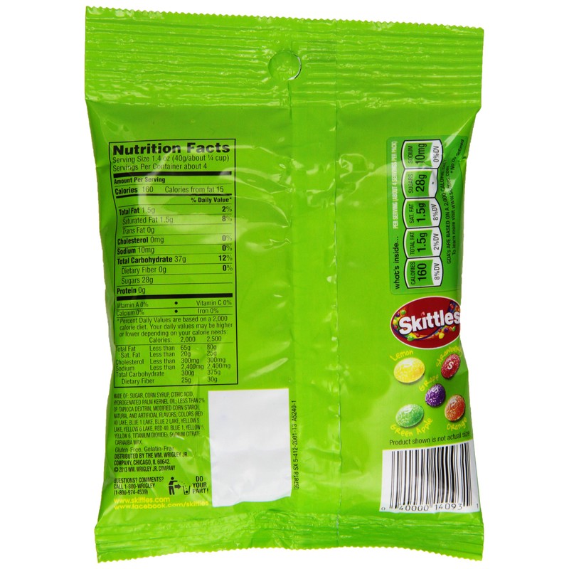 Skittles Candy, Sours, 5.7 Ounce (Pack of 12)