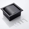 AmandaJ Toilet Roll Holder Stainless Steel Matt Black Built-in Wall