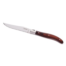 Set di coltelli da bistecca Laguiole Heritage 6 pezzi - Coltello da bistecca in acciaio inox con manico in legno pregiato - Posate Laguiole fatte a mano in confezione regalo - Coltello da carne premiu
