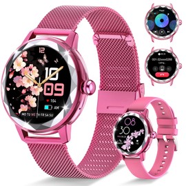 Smart Watch for Women with Make/Answer Call, 1.2" Adjustable Fitness Watch with Heart Rate Sleep Monitor Female Cycle and 100+ Sports Modes for iOS Android