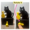 Funny Black Cat Fridge Magnets, Fridge Magnets with Swinging Vase,