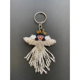 Unbranded Hand-Beaded Angel Key Ring Chain Zipper Pull Purse Fob - 26266
