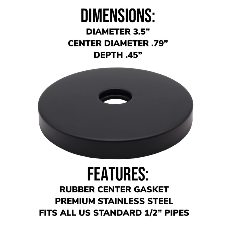 Corla Modern Shower Arm Flange 3.5” Extra Large | Universal