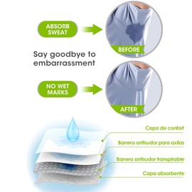 Axila Pegatinas 100 Almohadillas Para El Sudor De Las Axilas, Grandes Autoadhesivas, Cómodo Parche de Algodón que Absorbe el Sudor en Las Axilas., Almohadillas Desechables Para Absorber El Sudor