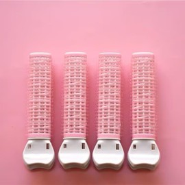 4Pcs Pink Hair Rollers with Clip,Portable Hair Volume Clip,Hair Volume Clip,Bangs Curler DIY Hair,Styling Accessories,Self Grip Volume Hair Root,Volumizing Roller Clips,Styling Tools and Appliances