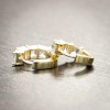 Street Knitted 14K Gold Plated Princess Cut Small Trendy Best
