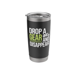 Motorcycle Rider Drop A Gear Disappear Funny Gift Stainless Steel Insulated Tumbler