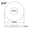 2 x 26mm G3/4 Chrome Tap Shower Pipe Cover High