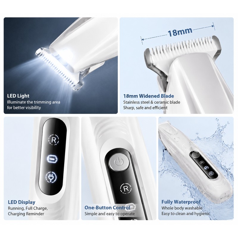 Upgraded Version Pet Paw Trimmer with LED Light – Precise