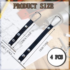 fallingstar Tape Thong for Tool Belts 2.4" Wide Electrical Tape Holder Black Electrical Contractor AdjustableTool Belts (4)