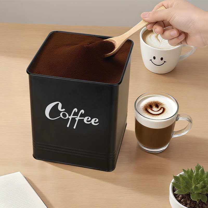 LUKMILEE Airtight Coffee Canister-Coffee Container, Airtight 40 oz Large Iron